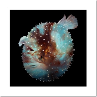 Galaxy Pufferfish Posters and Art